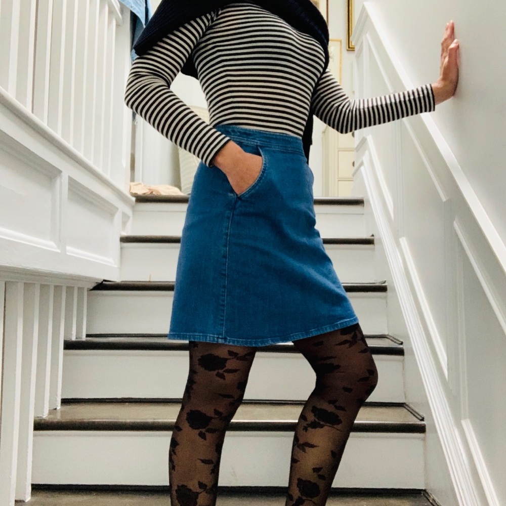 J crew jean skirt
